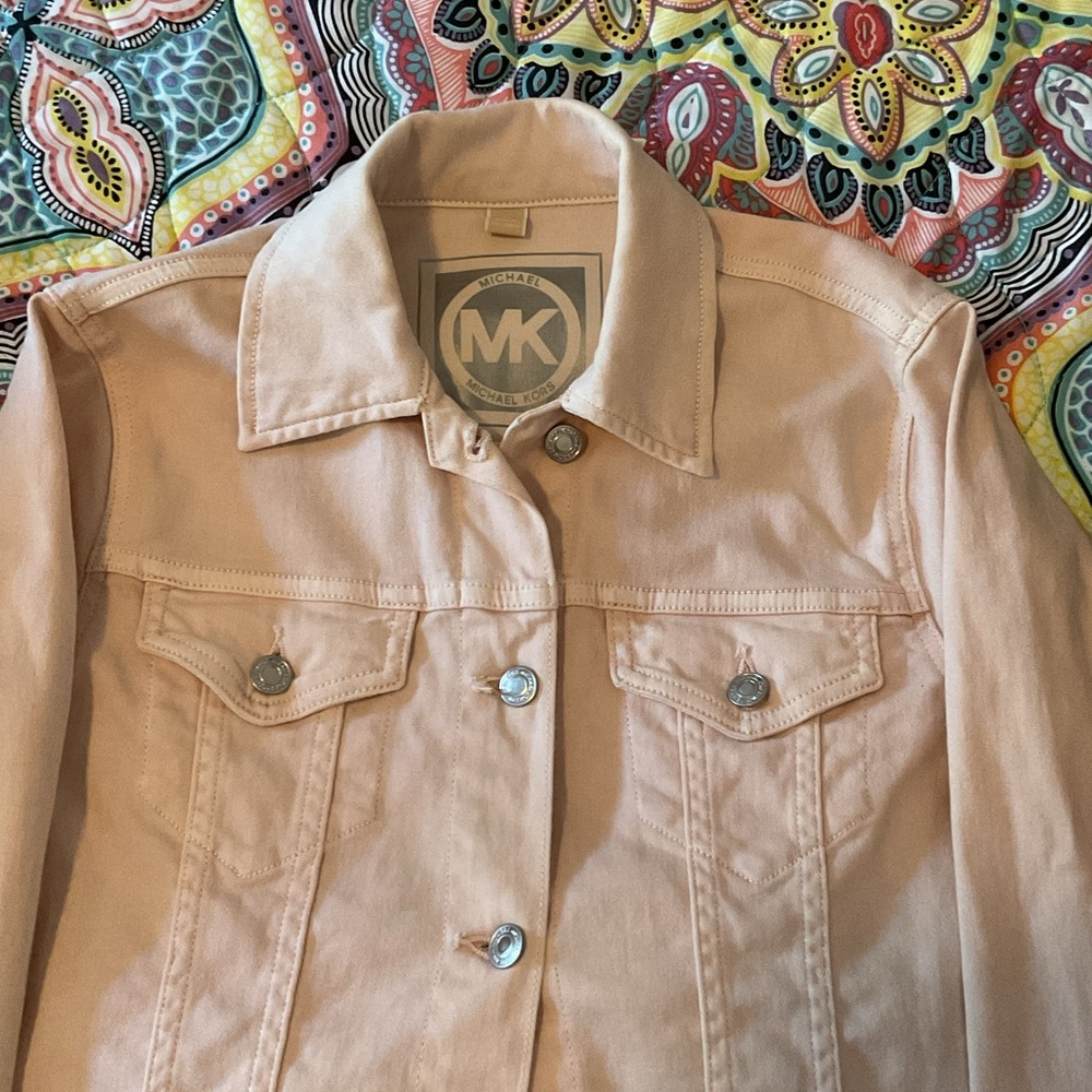 Michael Kors Pink Jean Jacket Classic Style